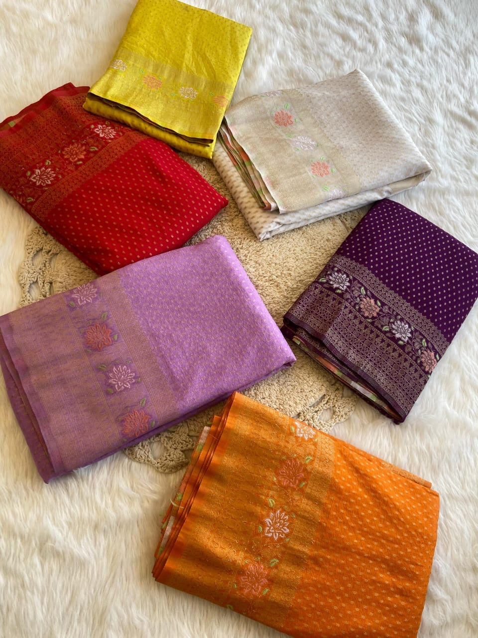 Soft semi banarasi saree