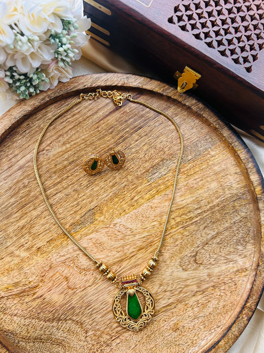 Beautiful palakka pendant chain