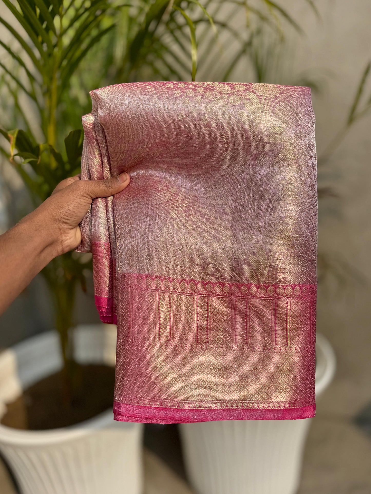 Semi banarasi tissue saree