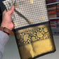 Beautiful semi katan Banarasi silk saree with contrast border