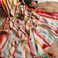 Mul cotton with multi color stripes lined with zari