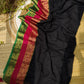 Pure cotton saree with multi color zari border