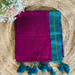 Pure authentic mul cotton saree with single zari line contrast border