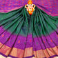 Beautiful semi silk saree with pochampally border