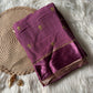 Pure georgette viscous saree with rich satin border and tiny flower buttas