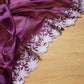 Pure organza silk saree with embroidery scallop border