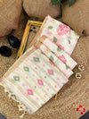 Jamdhani cotton saree with floral jaal resham and zari weavings