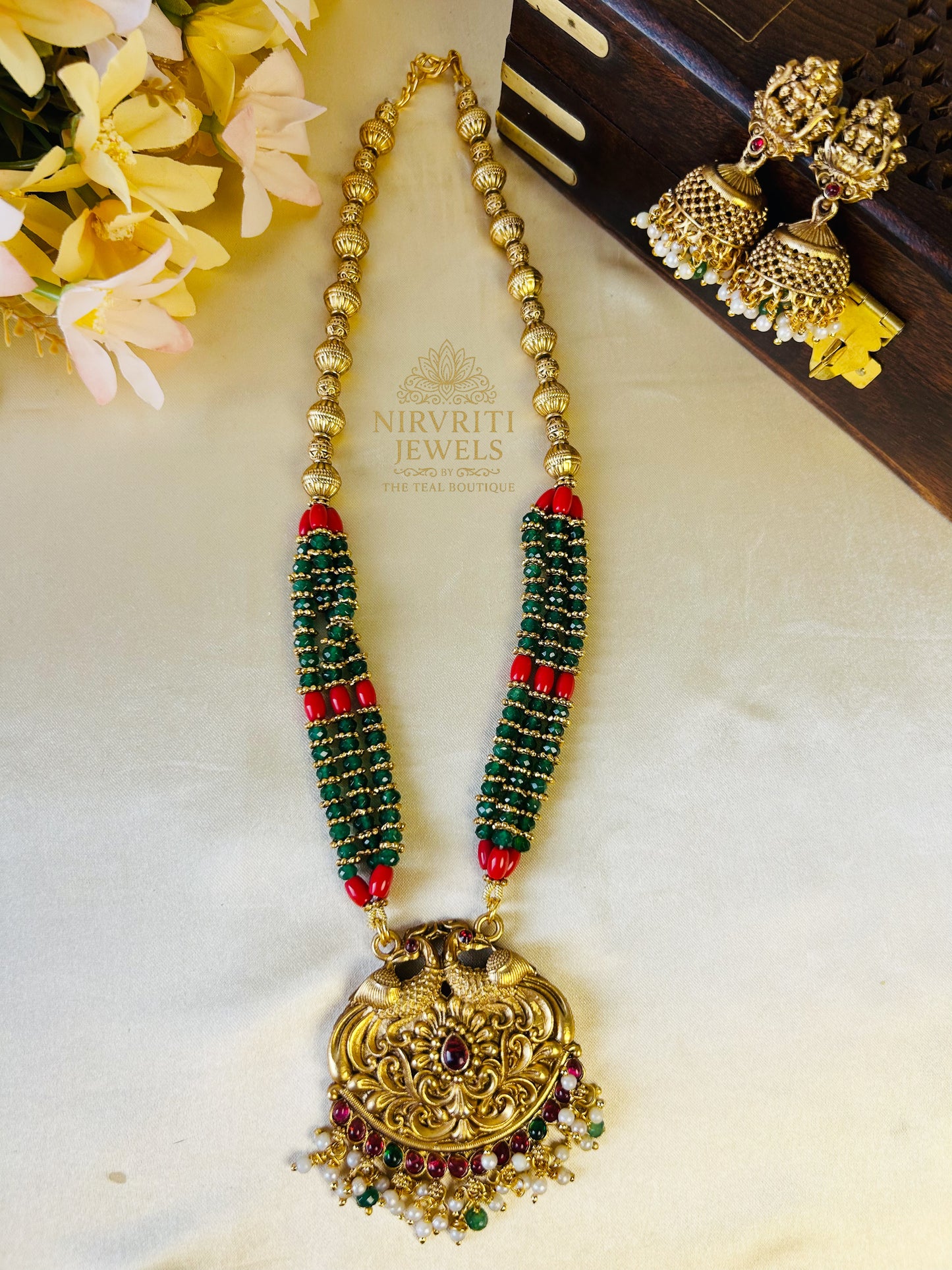 Beautiful Matt finish heavy pendant haaram