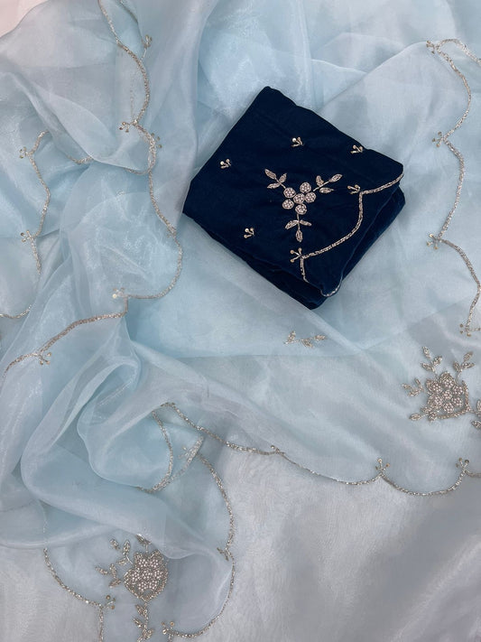 Soft organza with handwork
