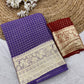 Semi georgette viscous checks saree