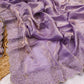 Premium space silk saree with cutdana work