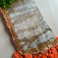 Mul tissue saree with lace border - 5