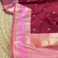 Beautiful soft semi silk saree with contrast border