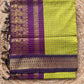 Premium silk cotton sarees with zari checks and contrast border