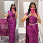 Crepe silk saree with bandhini prints