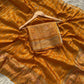 Banarasi semi Katan georgette saree with bandhini prints