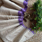 Mul cotton with zari stripes - purple