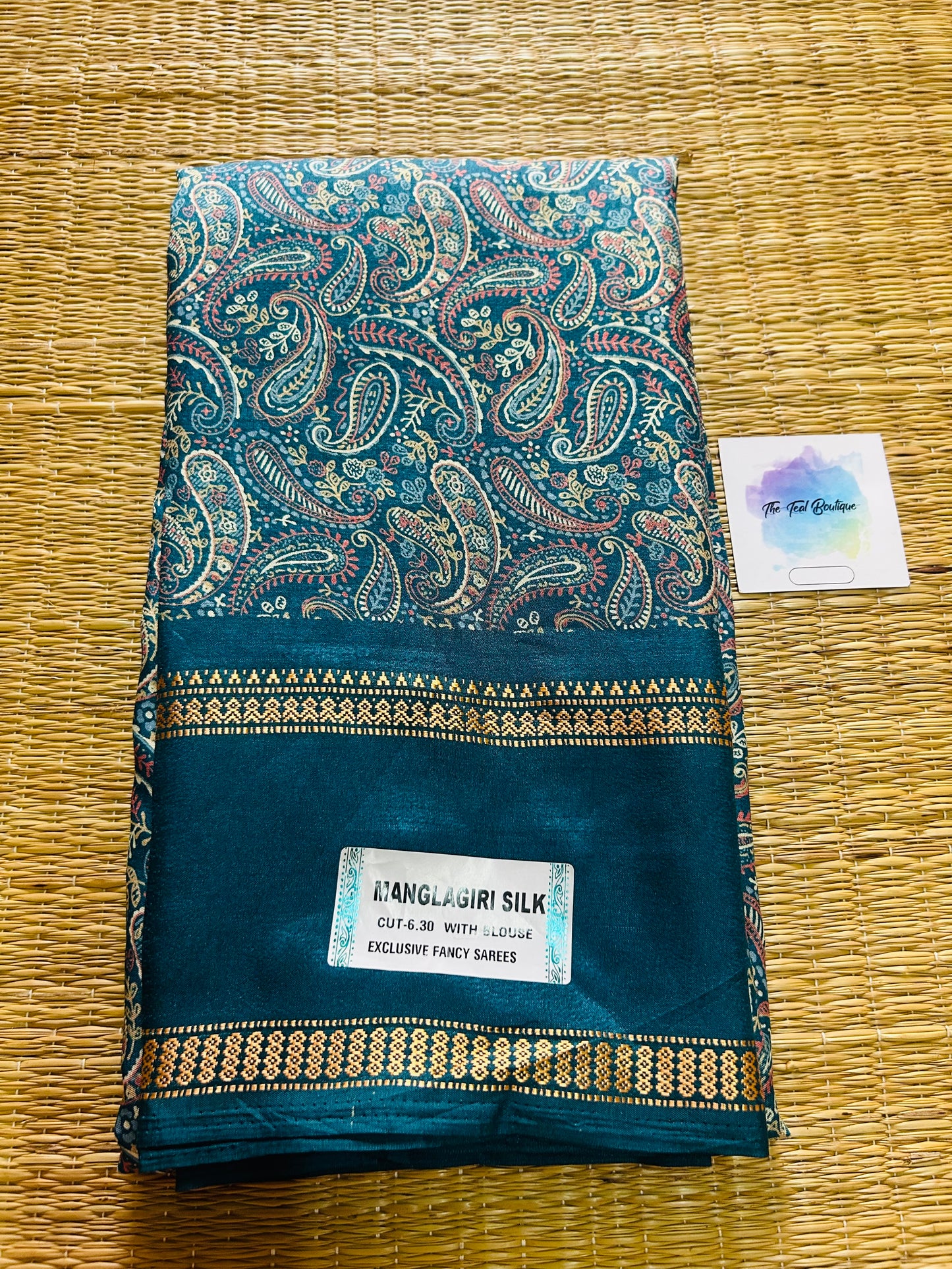 Fancy Mangalagiri saree with mango prints