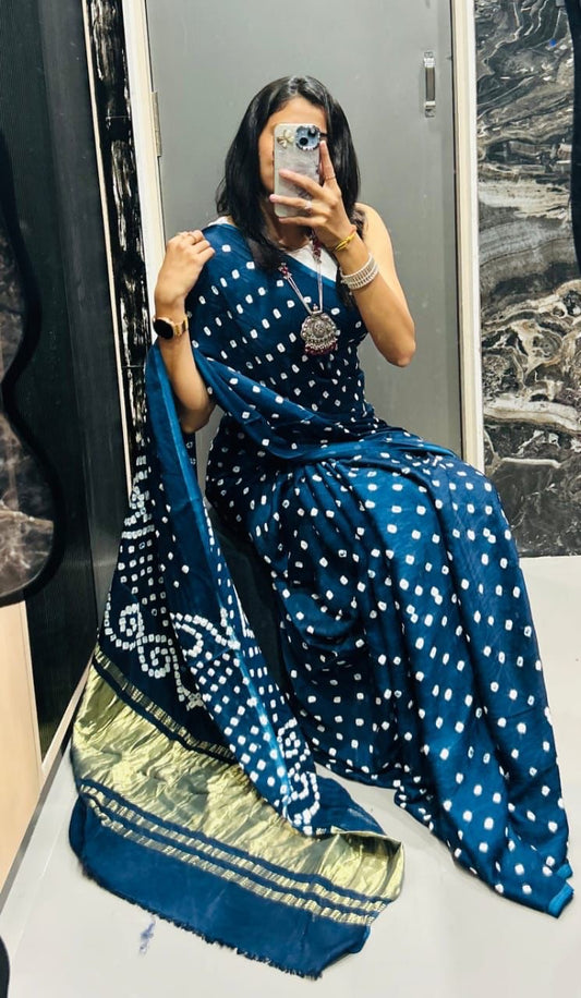 Bandhini gajji silk saree