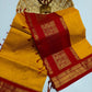 Premium silk cotton sarees with zari checks and contrast border