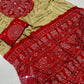 Soft satin crepe silk saree with Beautiful bandhini print and Real mirror work (prebooking)