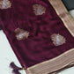 Soft viscous silk saree with jaguar motifs