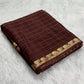 Pure viscous chinon silk with zari checks