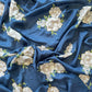 Floral chinon silk saree with embroidery