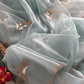 Premium semi tissue organza saree with beautiful cutdana work