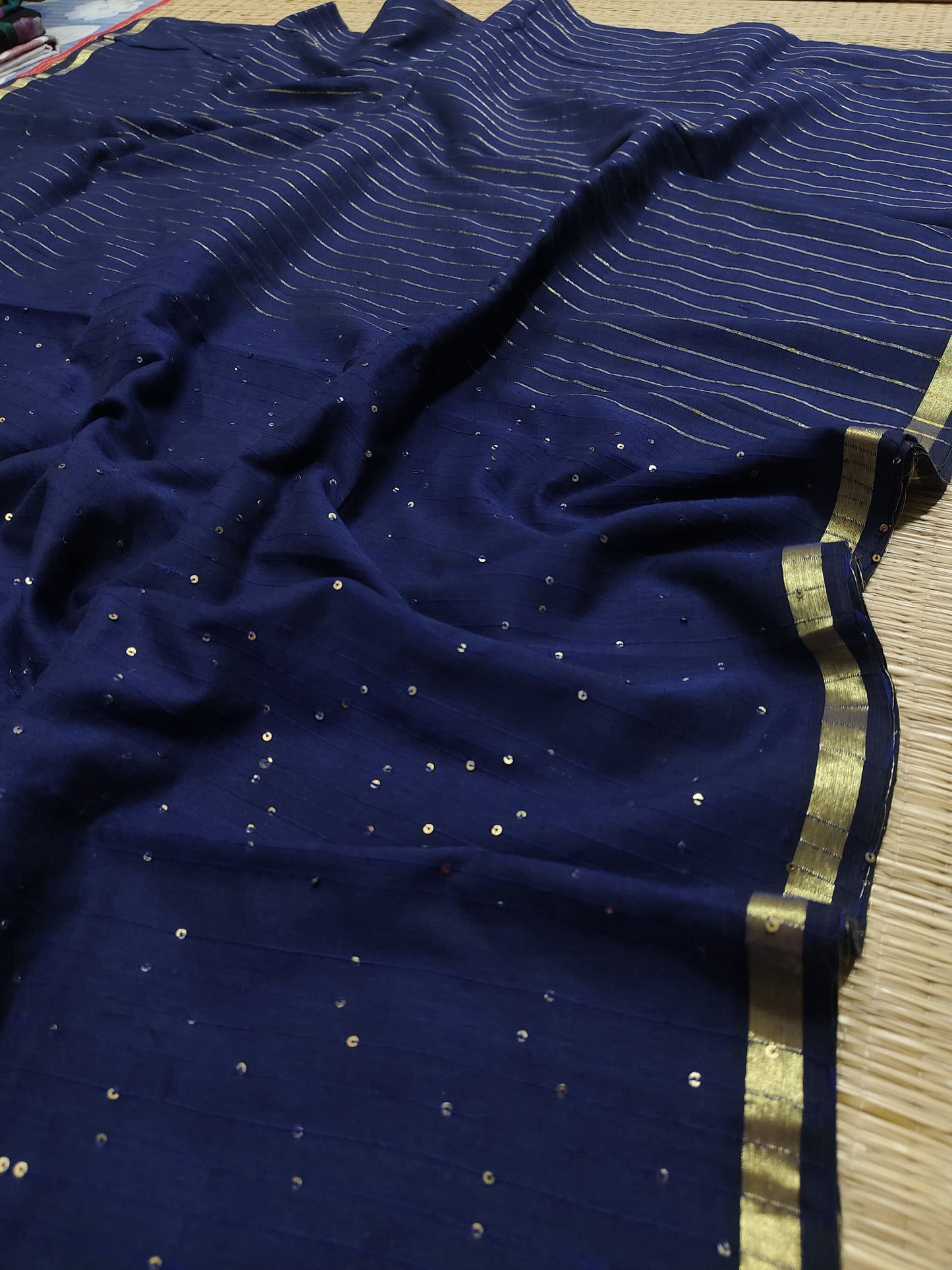 Pure cotton saree with zari stripes