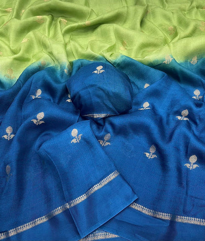 Beautiful ombré shaded khadi viscous saree