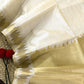 Semi tussar silk with zari border - ecg