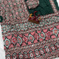 Soft and beautiful crepe silk saree with ajrakh prints and mirror work