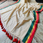Soft Mul cotton saree with tassels - GR