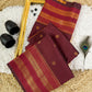 Soft semi silk saree with chakra buttis - maroon