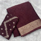 Soft viscous chinon silk with self weaving