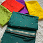 Premium semi crape Banarasi silk saree with small buttis and border