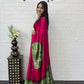 Soft satin crepe silk saree with Beautiful bandhini print and Real mirror work (prebooking)