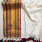 Pure and authentic soft mul cotton saree with maroon and green kanchi zari border
