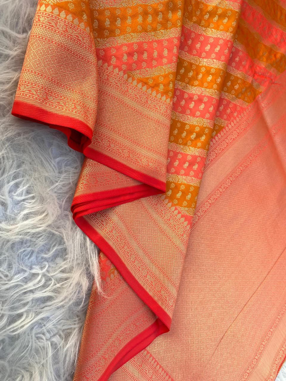 Premium Banarasi saree with rangkat weaves