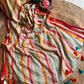 Mul cotton with multi color stripes lined with zari