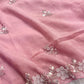 Soft crush tissue saree - pastel pink