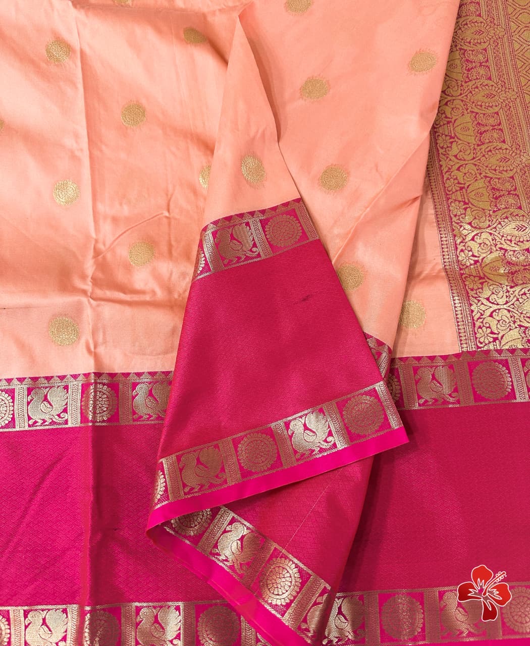 Soft semi silk saree - coin chakra
