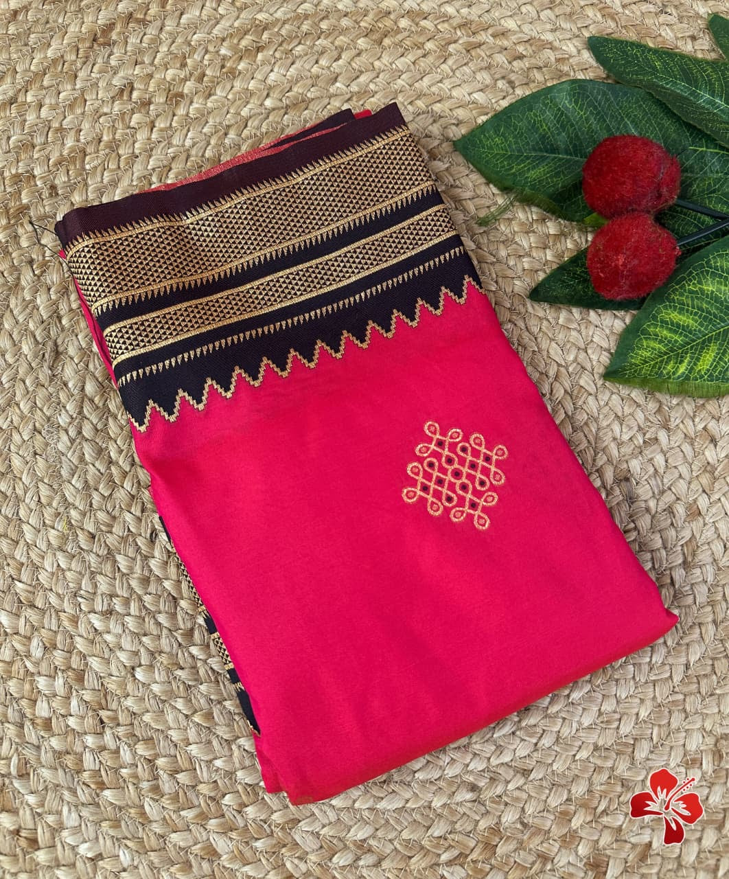 Soft semi silk saree - kolam