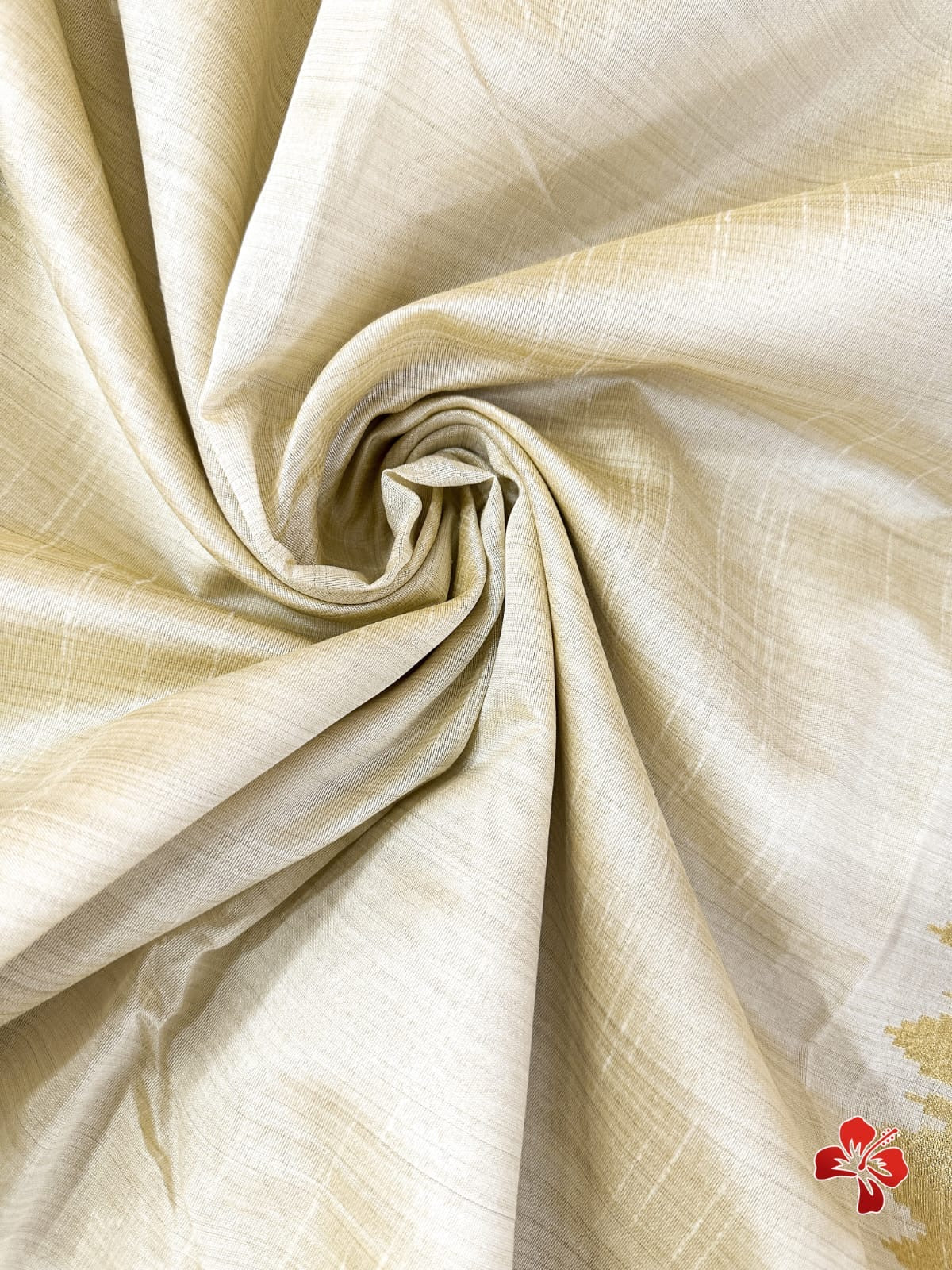 Semi tussar silk with zari border - ecg