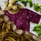 Space silk saree with lace border