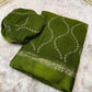 Viscous georgette saree with satin border and sequins embroidery