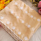 Soft georgette crepe saree with polka embroidery