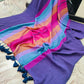 Mul Cotton saree with tassels - PP