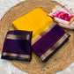 Premium Chinon Checks Saree with Contrast Bentex Zari Border & Matching Blouse